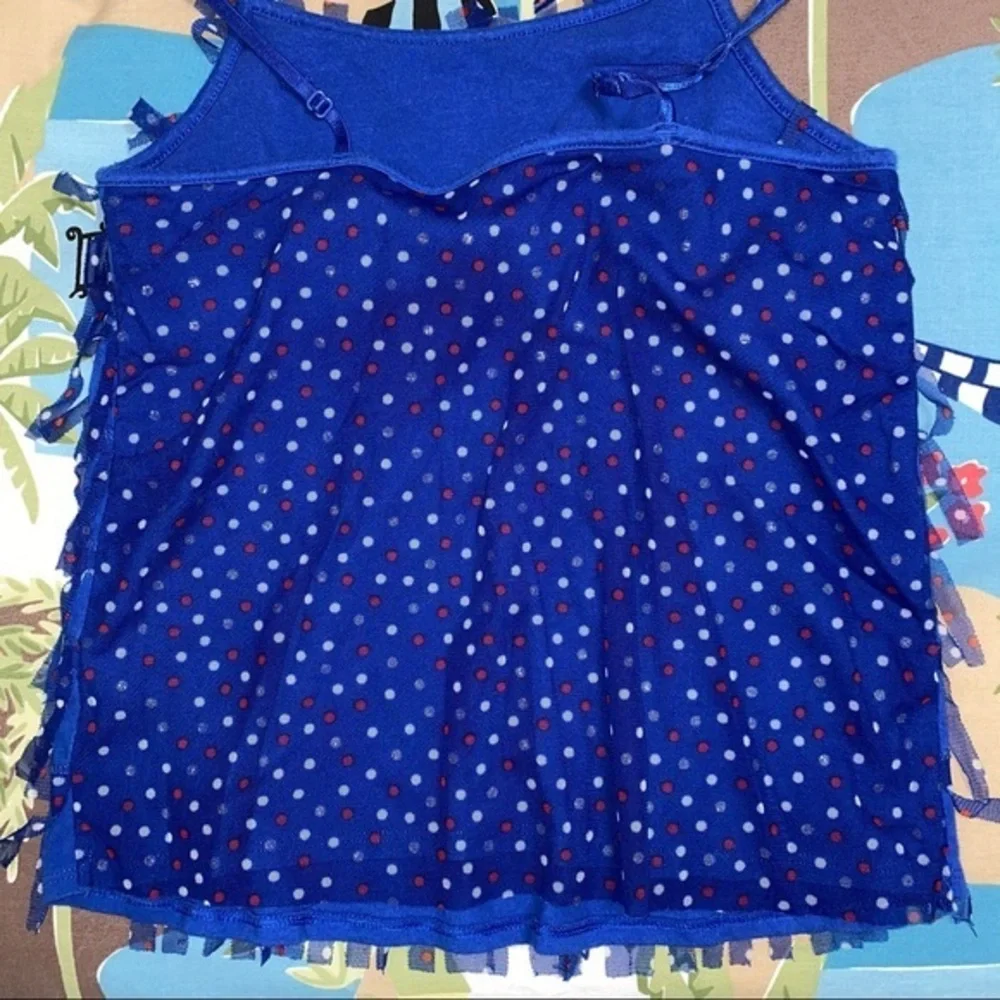 Justice cami red white &‎ blue size 8